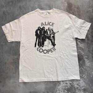 Y2K White Alice Cooper Band T Shirt! AAA Size XL